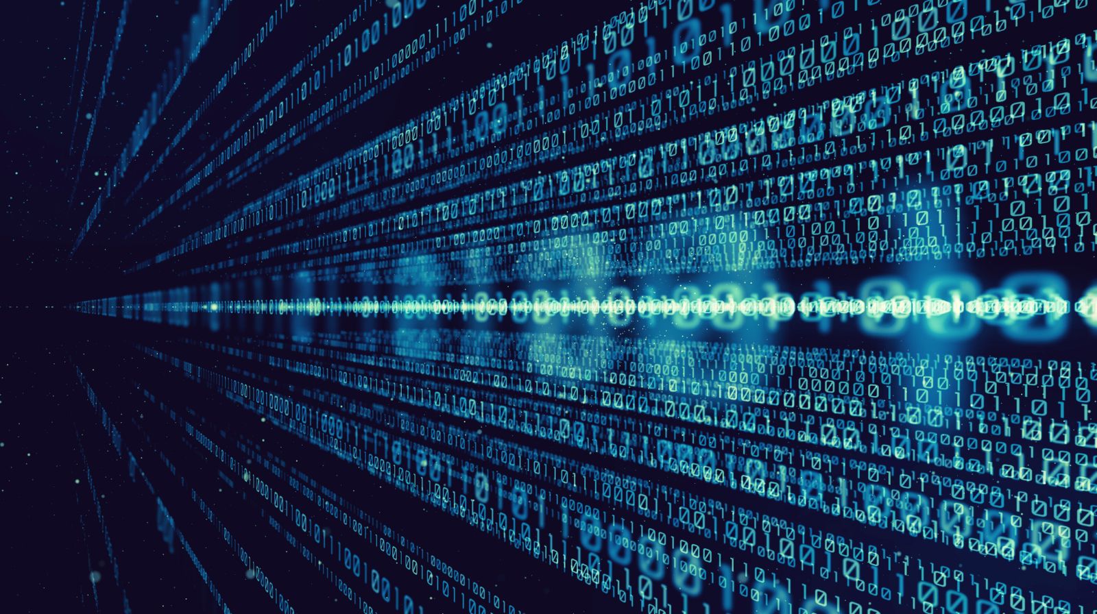 Flusso di dati digitali in movimento, metafora dei codici comunicativi non scritti nei team internazionali
