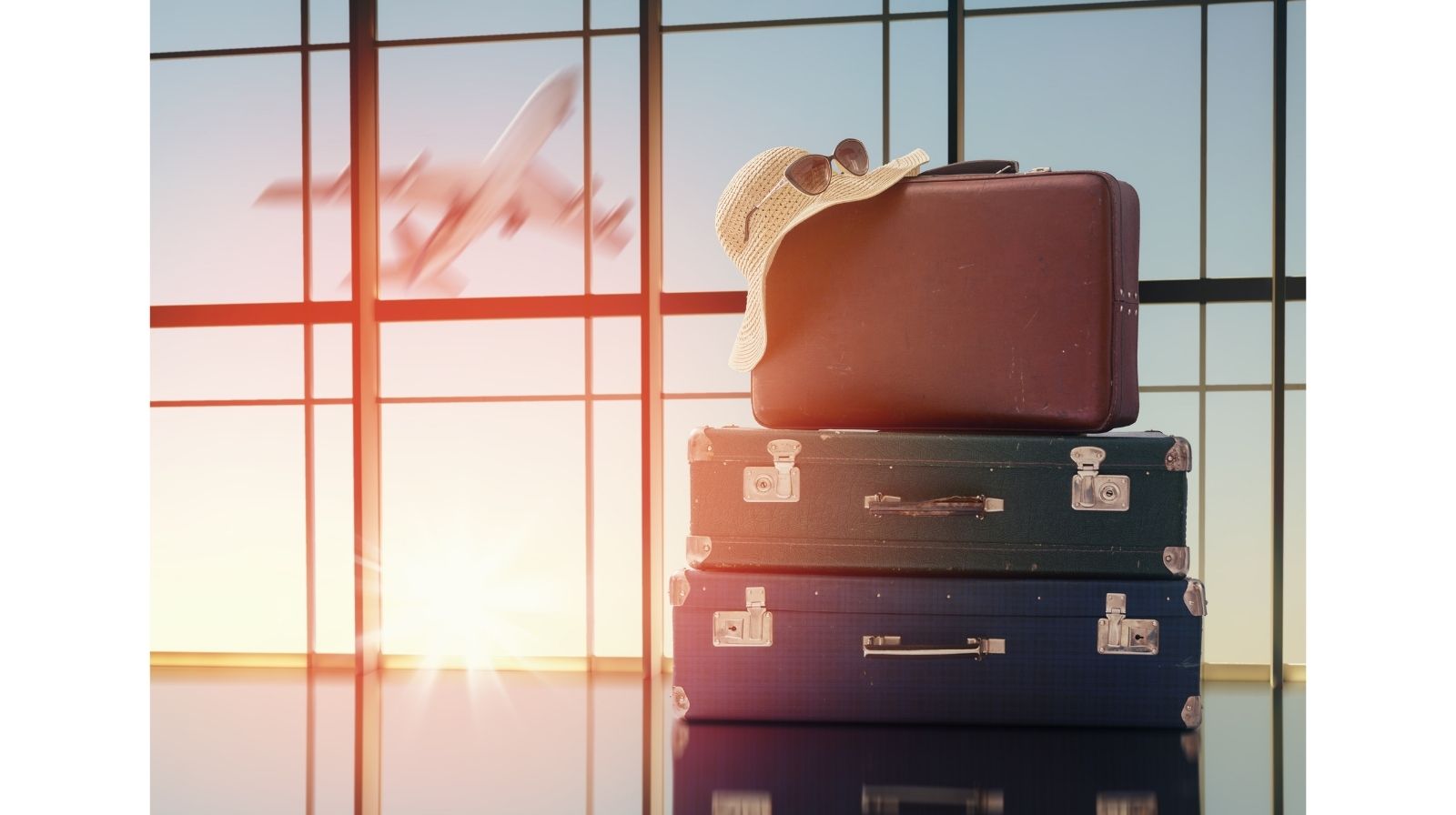 Valigie in aeroporto: l'inglese in viaggio offre occasioni concrete per esercitare la lingua durante le vacanze.